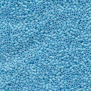 DB 164, Turquoise Opaque AB - Miyuki Delica Beads, Size 11, 5 grams - Miyuki Delica & Seed Beads - Rainbow - Wholesale and Retail