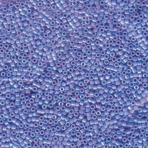 DB 167, Opaque Lt. Sapphire AB  - Miyuki Delica Beads, Size 11, 5 grams - Japanese Seed Beads - Wholesale & Retail
