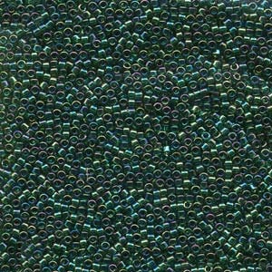 DB 175, Transparent Emerald AB - Miyuki Delica Beads, Size 11, 5 grams - Miyuki Delica & Seed Beads - Rainbow - Wholesale and Retail