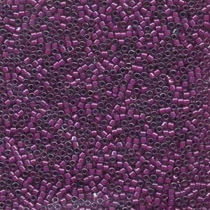 DB 281, Lined Pale Blue Magenta - Miyuki Delica Beads, Size 11, 5 grams - Miyuki Delica & Seed Bead - Purple Magenta - Wholesale and Retail