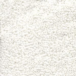 DB 351, Matte White Opaque - Miyuki Delica Beads, Size 11, 5 grams - Miyuki Delica & Seed Bead - Wholesale and Retail