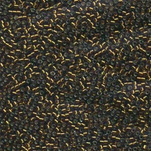 DB 604, Silver Lined Golden Olive, Dyed Miyuki Delica Beads - Size 11 - 5 grams - Japanese Cylinder Seed Beads - Retail & Wholesale