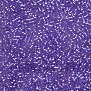 DB 694, Semi Matte S/L Dyed Purple - Miyuki Delica Beads - Size 11 - 5 grams - Japanese Cylinder Seed Beads - Retail & Wholesale