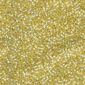 DB 623, Silver Lined Dyed Lt. Yellow Alabaster - Miyuki Delica Beads - Size 11 - 5 grams - Japanese Cylinder Seed Beads - Retail & Wholesale