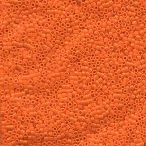 DB 722, Opaque Orange - Miyuki Delica Beads - Size 11 - 5 grams - Japanese Cylinder Seed Beads - Retail & Wholesale