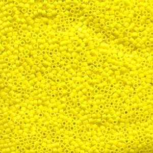 DB 751, Matte Opaque Yellow - Miyuki Delica Beads - Size 11 - 5 grams - Japanese Cylinder Seed Beads - Retail & Wholesale