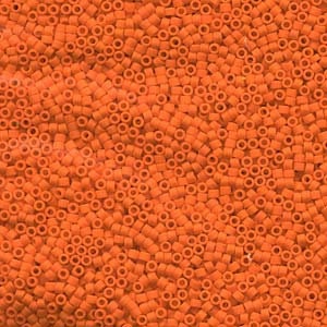 DB 752, Matte Opaque Orange - Miyuki Delica Beads - Size 11 - 5 grams - Japanese Cylinder Seed Beads - Retail & Wholesale