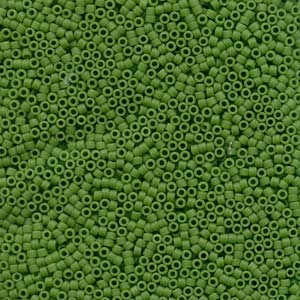 DB 754, Matte Opaque Pea Green - Miyuki Delica Beads - Size 11 - 5 grams - Japanese Cylinder Seed Beads - Retail & Wholesale