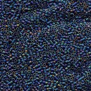 DB 871, Matte Opaque Blueberry AB - Miyuki Delica Beads - Size 11 - 5 grams - Japanese Cylinder Seed Beads - Retail & Wholesale - Rainbow