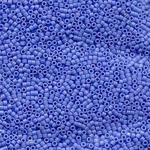 DB 881, Opaque Matte Lt. Blue AB - Miyuki Delica Beads - Size 11 - 5 grams - Japanese Cylinder Seed Beads - Retail & Wholesale - Rainbow
