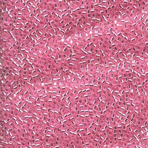 DB 1335, Silver Lined Light Pink - Miyuki Delica Beads - Size 11 - 5 grams - Japanese Cylinder Seed Beads - Wholesale & Retail