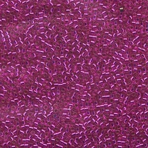 DB 1340, Silver Lined Bright Fucshia - Miyuki Delica Beads - Size 11 - 5 grams - Japanese Cylinder Seed Beads - Wholesale & Retail