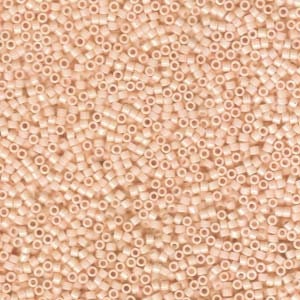 DB 1492, Opaque Lt. Peach - Miyuki Delica Beads - Size 11 - 5 grams - Japanese Cylinder Seed Beads - Wholesale & Retail