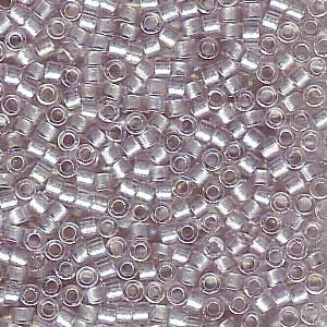DB 1771, Sparkling Pewter Lined Lt. Tea Rose AB - Miyuki Delica Beads - Size 11 - 5 grams - Japanese Cylinder Seed Beads, Retail & Wholesale