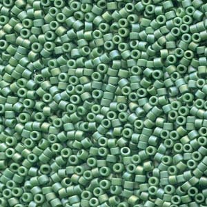 DB 2311, Frosted Opaque Glazed Rainbow Green- Miyuki Delica Beads - Si –  Sea Of Beads TX