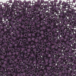 DB 2360, Duracoat Opaque Dark Purple - Miyuki Delica Beads - Size 11 - 5 grams - Japanese Cylinder Glass  Seed Beads - Wholesale & Retail