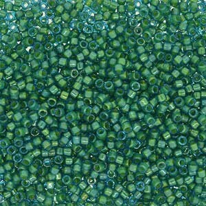 DB 2381, Fancy Lined Aqua Green - Miyuki Delica Beads - Size 11 - 5 grams - Japanese Cylinder Glass  Seed Beads - Wholesale & Retail