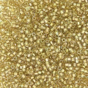 DB 2396, Fancy Lined Champagne - Miyuki Delica Beads - Size 11 - 5 grams - Japanese Cylinder Glass Seed Beads - Wholesale & Retail