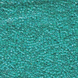 DB 166, Turquoise Opaque AB - Miyuki Delica Beads, Size 11, 5 grams - Miyuki Delica & Seed Beads - Rainbow - Wholesale and Retail