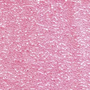 DB 245, Crystal Lined Medium Pink - Miyuki Delica Beads, Size 11, 5 grams - Japanese Seed Bead - Wholesale and Retail