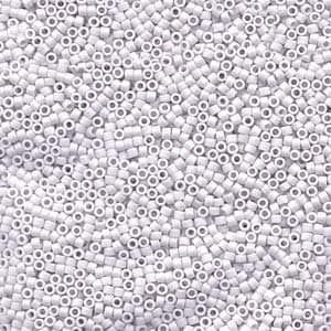 DB 357, Matte Pale Grey Opaque - Miyuki Delica Beads, Size 11, 5 grams - Miyuki Delica & Seed Bead - Wholesale and Retail