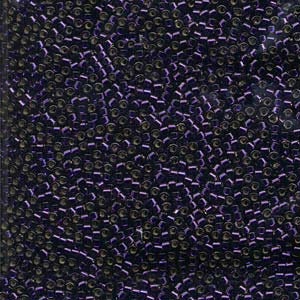 DB 609, Dyed Silver Lined Dark Purple, Miyuki Delica Beads - Size 11 - 5 grams - Japanese Cylinder Seed Beads - Retail & Wholesale