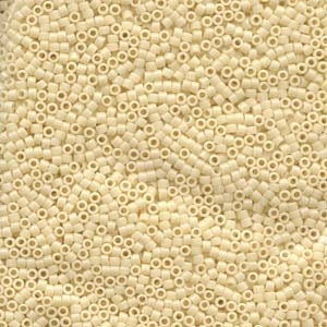 DB 732, Opaque Cream AB - Miyuki Delica Beads - Size 11 - 5 grams - Japanese Cylinder Seed Beads - Retail & Wholesale - Peyote