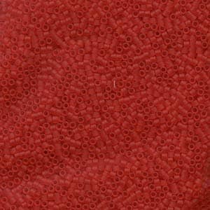 DB 745, Transparent Matte Light Red - Miyuki Delica Beads - Size 11 - 5 grams - Japanese Cylinder Seed Beads - Retail & Wholesale