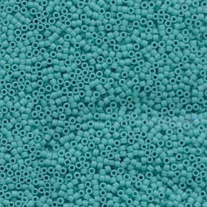 DB 759, Matte Opaque Turquoise - Miyuki Delica Beads - Size 11 - 5 grams - Japanese Cylinder Seed Beads - Retail & Wholesale