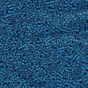 DB 798, Dyed Matte Opaque Capri Blue - Miyuki Delica Beads - Size 11 - 5 grams - Japanese Cylinder Seed Beads - Retail & Wholesale