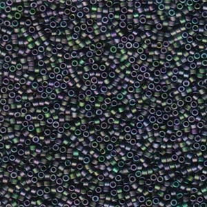 DB 1053, Matte Metallic Purple Green Gold Iris - Miyuki Delica Beads - Size 11 - 5 grams - Japanese Cylinder Seed Beads - Retail & Wholesale