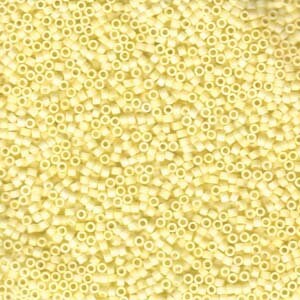 DB 1511, Matte Opaque Pale Yellow - Miyuki Delica Beads - Size 11 - 5 grams - Japanese Cylinder Seed Beads - Wholesale & Retail
