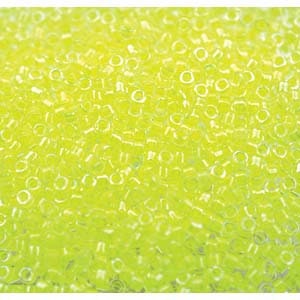 DB 2031, Luminous Limeade - Miyuki Delica Beads - Size 11 - 5 grams - Japanese Cylinder Seed Beads - Retail & Wholesale - Neon Yellow