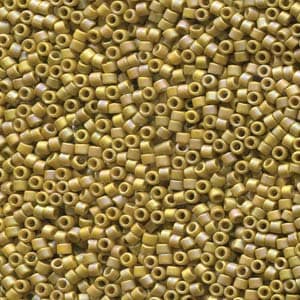 DB 2303, Frosted Opaque Glazed Rainbow Pistachio - Miyuki Delica Beads - Size 11 - 5 grams - Japanese Cylinder Seed Beads - Wholesale