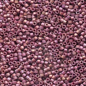 DB 2308, Frosted Opaque Glazed Rainbow Dark Red - Miyuki Delica Beads - Size 11 - 5 grams - Japanese Cylinder Seed Beads - Wholesale