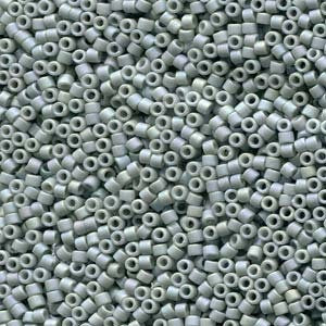 DB 2320, Frosted Opaque Glazed Rainbow Cadet Gray - Miyuki Delica Beads - Size 11 - 5 grams - Japanese Cylinder Glass  Seed Beads