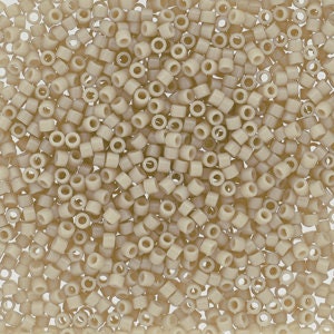 DB 2362, Duracoat Opaque Antique Cream Dyed - Miyuki Delica Beads - Size 11 - 5 grams - Japanese Cylinder Glass Seed Beads - Wholesale