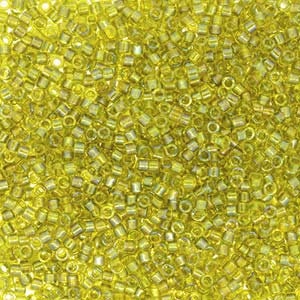 DB 2377, Fancy Lined Olive Rainbow - Miyuki Delica Beads - Size 11 - 5 grams - Japanese Cylinder Glass  Seed Beads - Wholesale & Retail