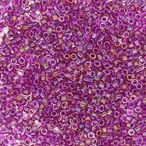 DB 2389, Fancy Lined Magenta- Miyuki Delica Beads - Size 11 - 5 grams - Japanese Cylinder Glass  Seed Beads - Wholesale & Retail