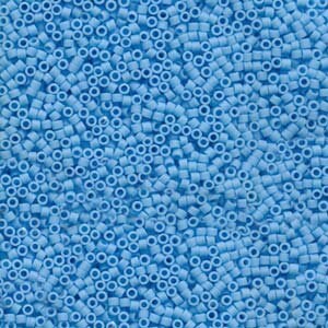 DB 755, Matte Opaque Lt. Blue - Miyuki Delica Beads - Size 11 - 5 grams - Japanese Cylinder Seed Beads - Retail & Wholesale