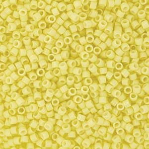 DB 2101, Duracoat Opaque Lemon Silk - Miyuki Delica Beads - Size 11 - 5 grams - Japanese Cylinder Seed Beads - Retail & Wholesale