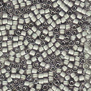 DB 1793, White Lined Gray AB, Transparent - Miyuki Delica Beads - Size 11 - 5 grams - Japanese Cylinder Seed Beads - Retail & Wholesale