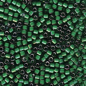 DB 1788, White Lined Emerald AB, Transparent - Miyuki Delica Beads - Size 11 - 5 grams - Japanese Cylinder Seed Beads - Retail & Wholesale