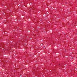 DB 1867 -Pink Flamingo AB Silk Inside Dyed - Miyuki Delica Beads - Size 11 - 5 grams - Japanese Cylinder Seed Beads - Retail & Wholesale