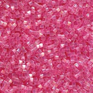 DB 1875 Pink Carnation AB Silk Inside Dyed - Miyuki Delica Beads - Size 11 - 5 grams - Japanese Cylinder Seed Beads - Retail & Wholesale