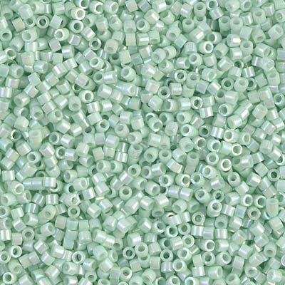 DB 1506, Opaque Light Mint AB - Miyuki Delica Beads - Size 11 - 5 grams - Japanese Cylinder Seed Beads - Retail & Wholesale