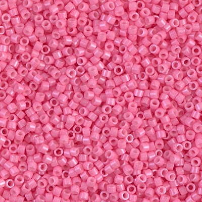 DB 1371, Dyed Opaque Rose - Miyuki Delica Beads - Size 11 - 5 grams - Japanese Cylinder Seed Beads - Wholesale & Retail - Bright Pink