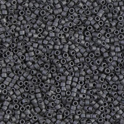 DB 306, Matte Charcoal- Miyuki Delica Beads, Size 11, 5 grams - Miyuki Delica & Seed Bead - Matte Dark Gray - Wholesale and Retail