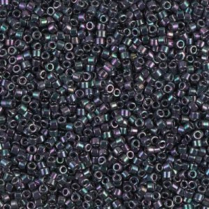 DB 1001 - Metallic Black Purple/Green Gold Iris - Miyuki Delica Beads, Size 11, 5 grams - Miyuki Delica & Seed Beads - Wholesale and Retail