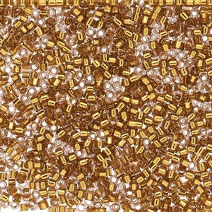 DB 2524, 24K Gold Lined Rose Gold - Miyuki Delica Beads - Size 11 - 5 grams - Japanese Cylinder Seed Beads - Wholesale & Retail